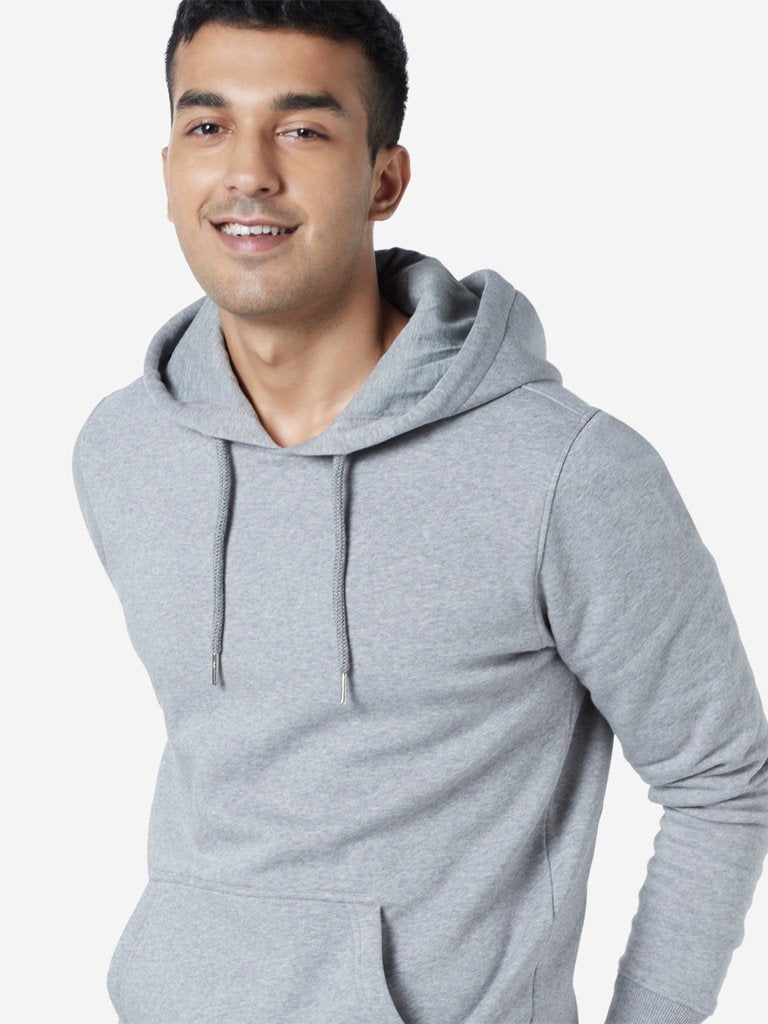 WES Casuals Grey Melange Relaxed Fit Sweatshirt
