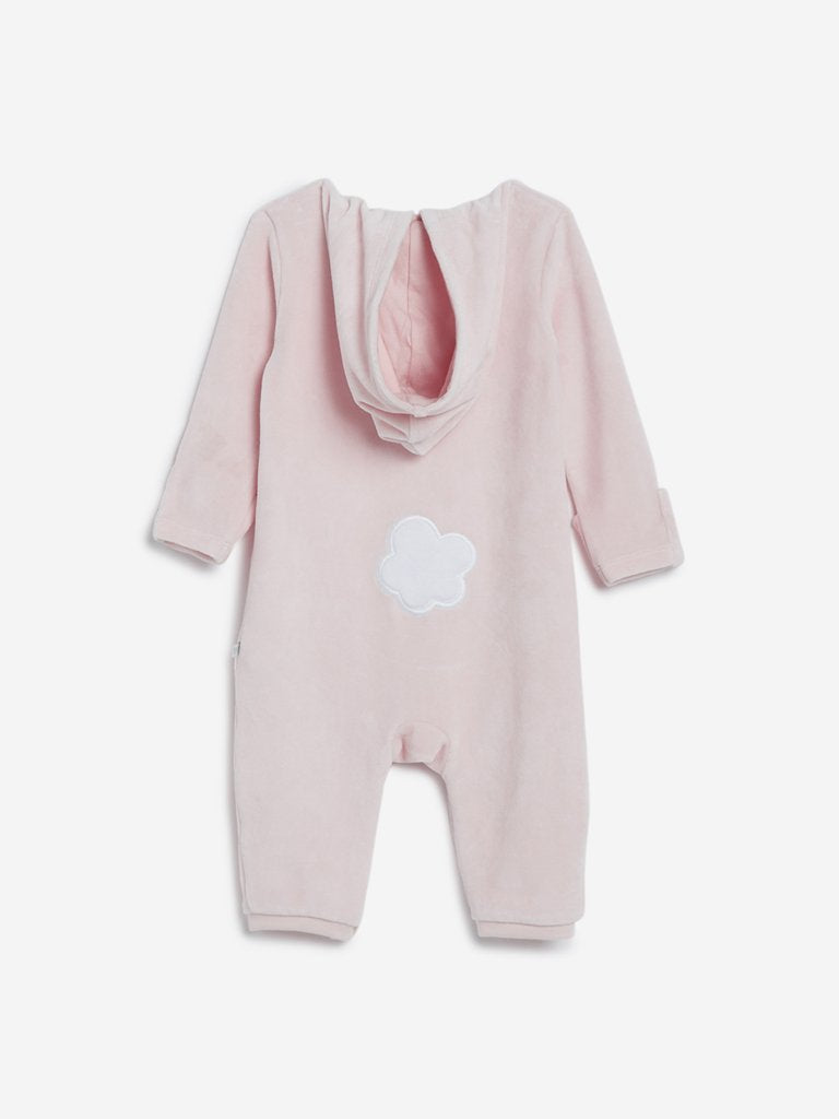 Baby HOP Peach Bunny Patterned Onesie