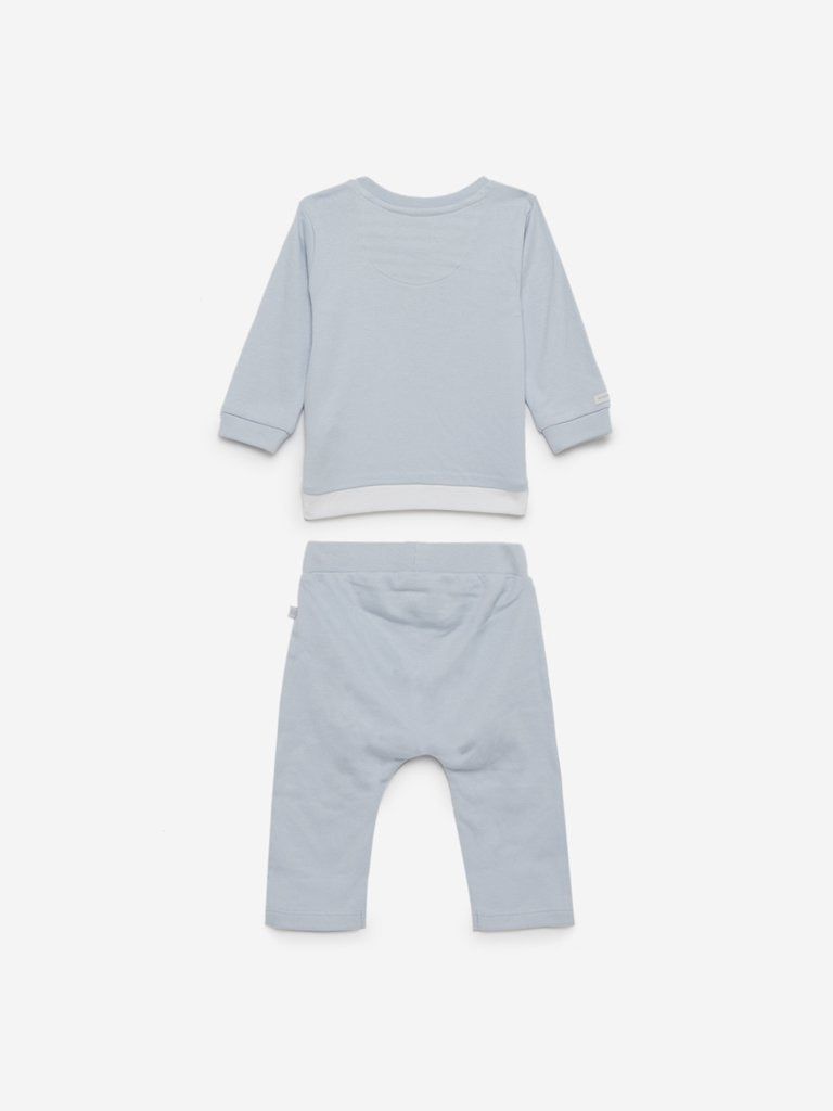 Baby HOP Light-Blue T-Shirt And Pants Set
