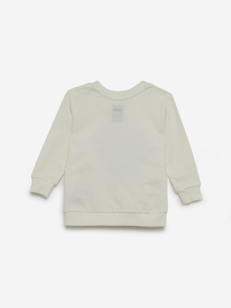 Baby HOP Off-White Kitten Sweatshirt