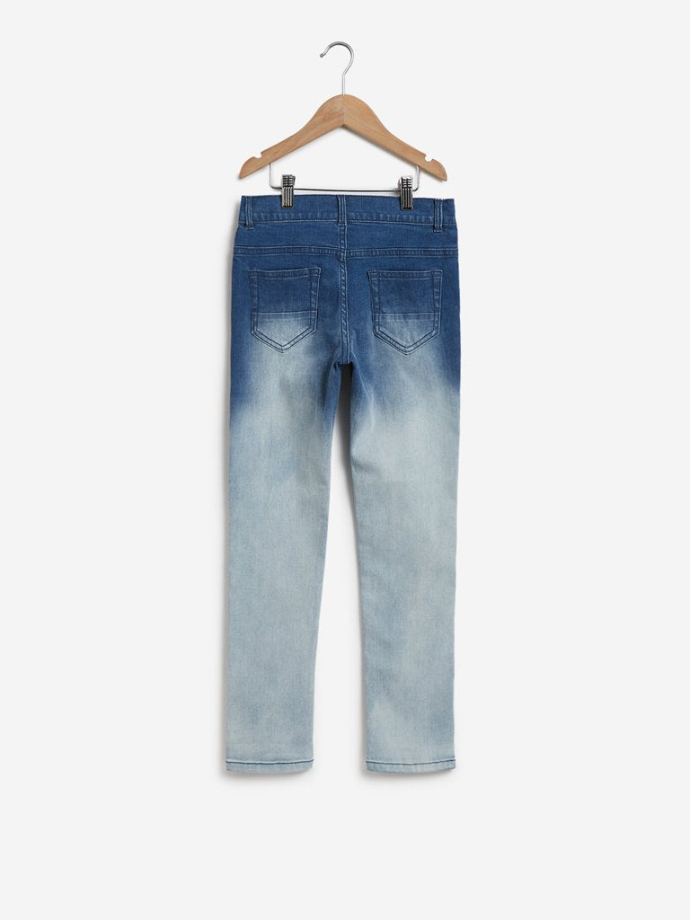 Y&F Kids Light Blue Faded Jeans