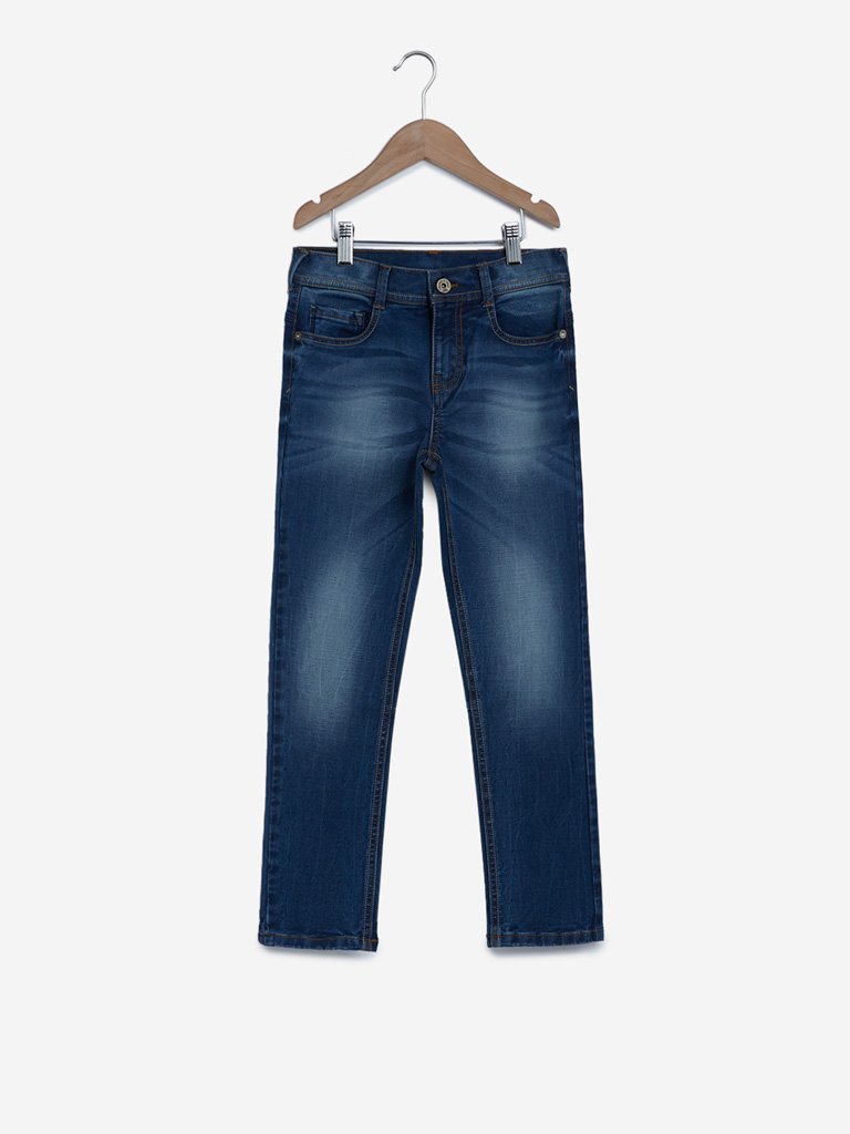 Y&F Kids Blue Faded Jeans