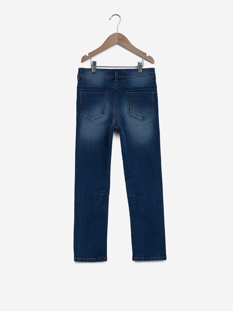 Y&F Kids Blue Faded Jeans