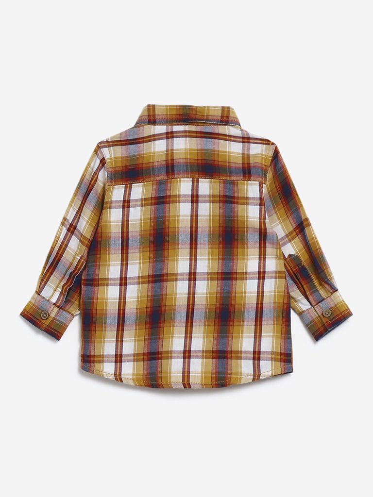 Baby HOP Mustard Checkered Shirt
