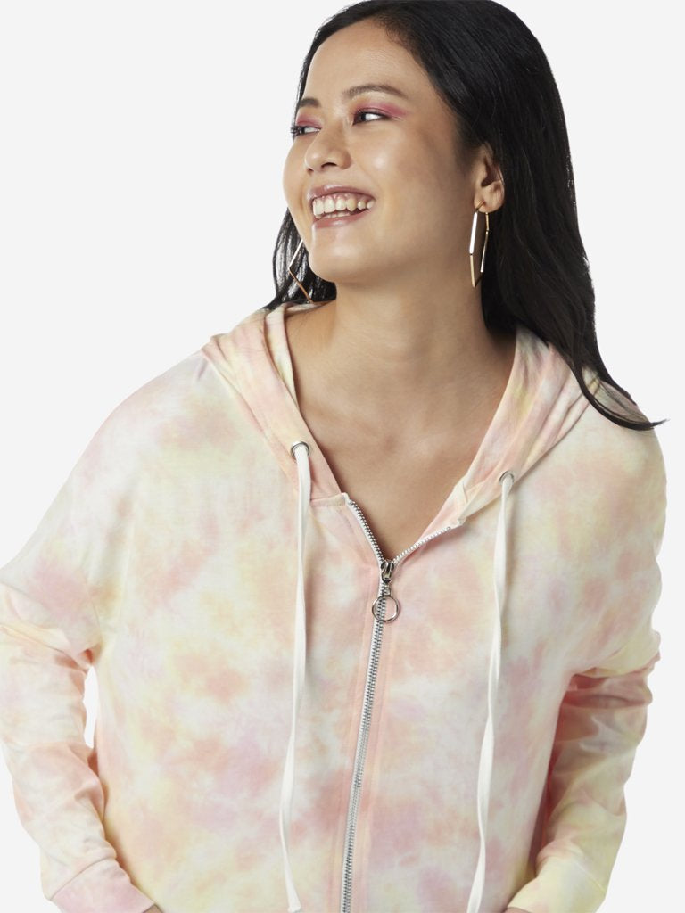 Nuon Pink Tie-Dye Pattern T-Shirt