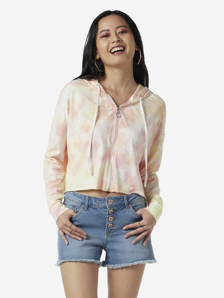 Nuon Pink Tie-Dye Pattern T-Shirt