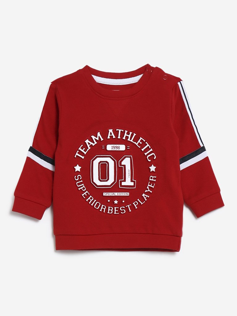 Baby HOP Red Text Design Sweatshirt