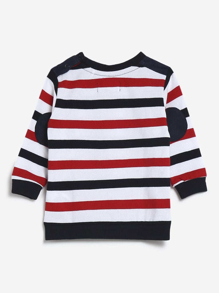 Baby HOP Multi Striped Crown Design Sweatshirt