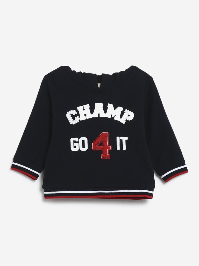 Baby HOP Navy Yohan Hooded T-Shirt