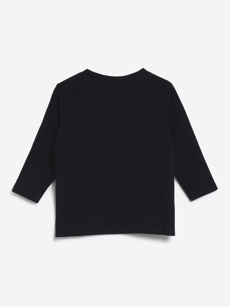 Baby HOP Navy Bear Pattern T-Shirt