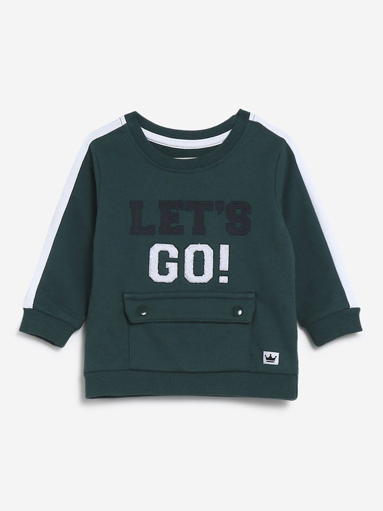 Baby HOP Green Text Design Sweatshirt
