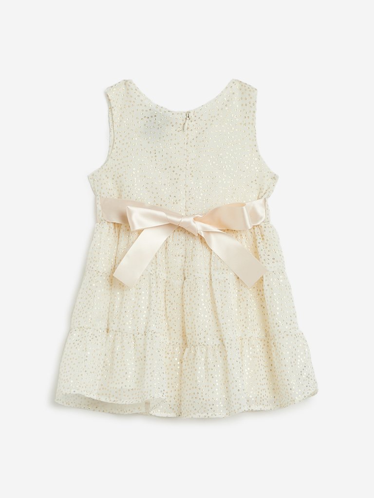 Baby HOP Off White Circular Print Dress