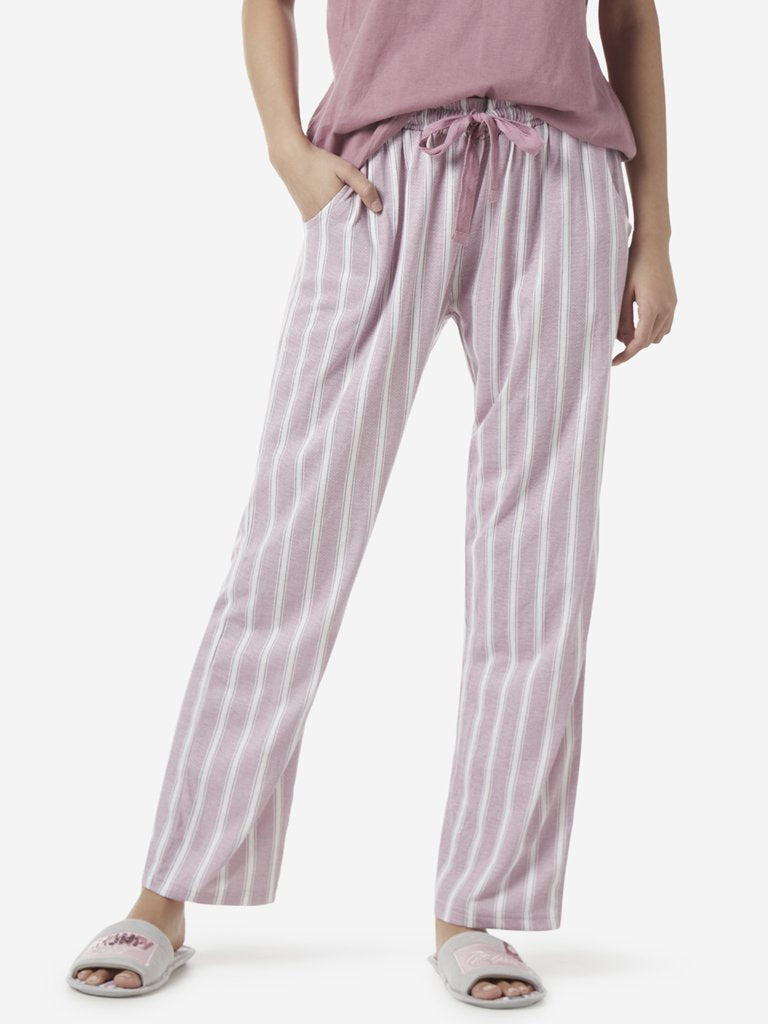 Wunderlove Mauve Striped Pyjamas