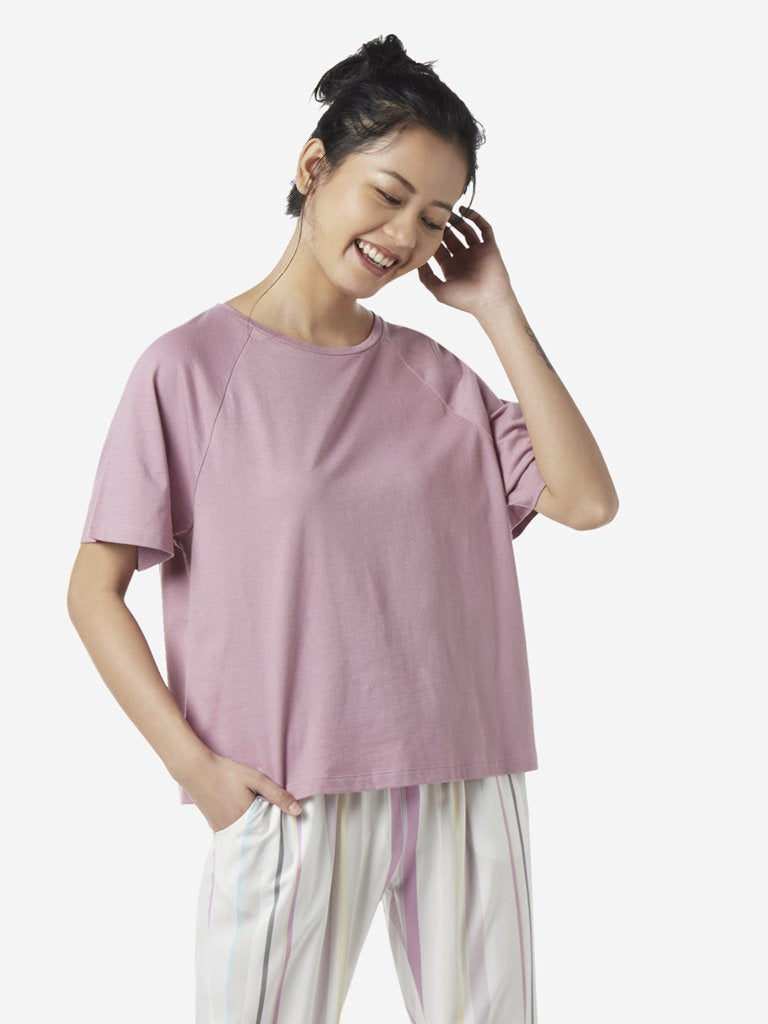 Wunderlove Mauve Solid T-Shirt