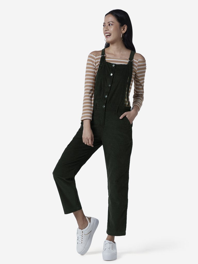Nuon Olive Dungarees