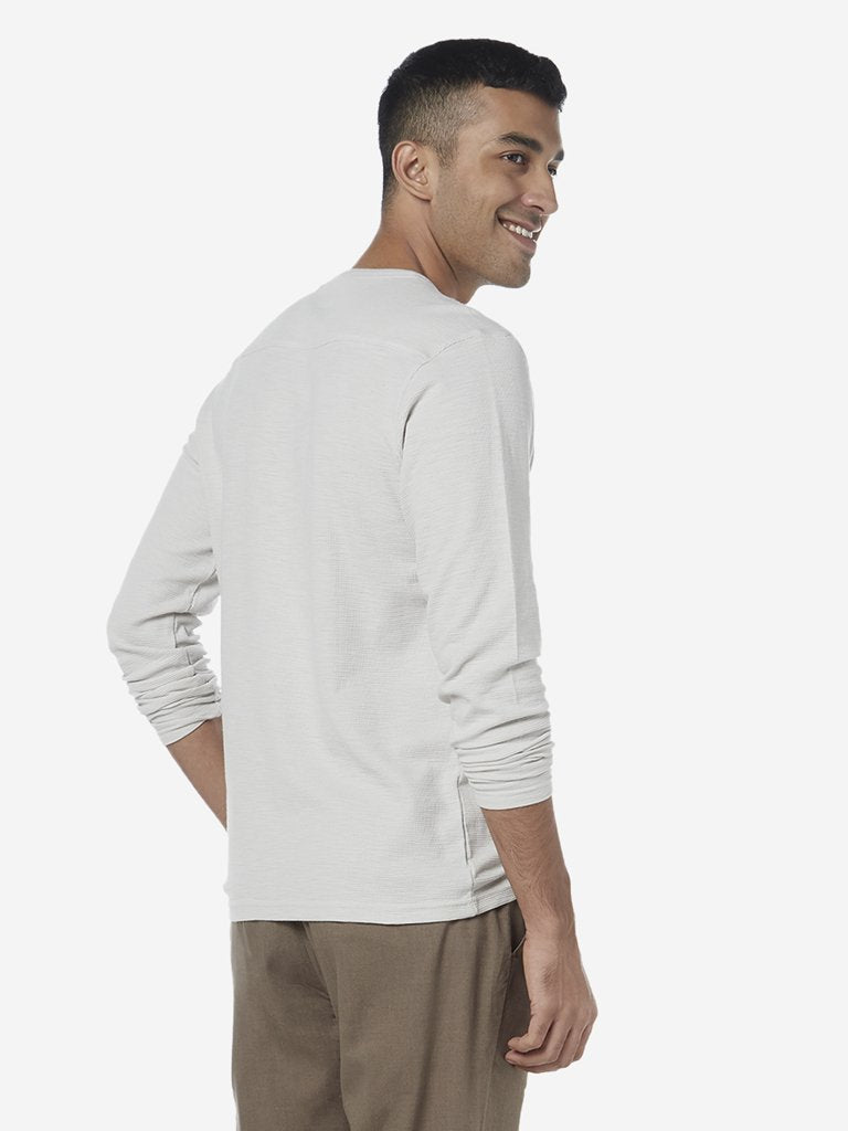 ETA Off White Pure Cotton Slim Fit T-Shirt