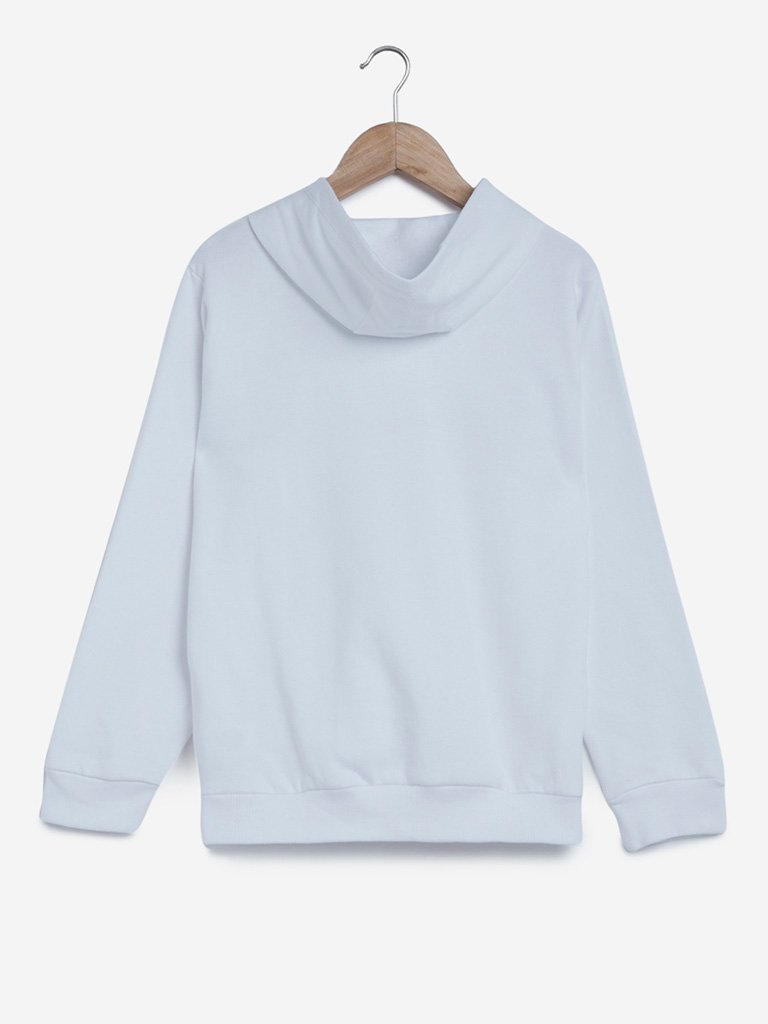 Y&F Kids White Text Pattern Sweatshirt