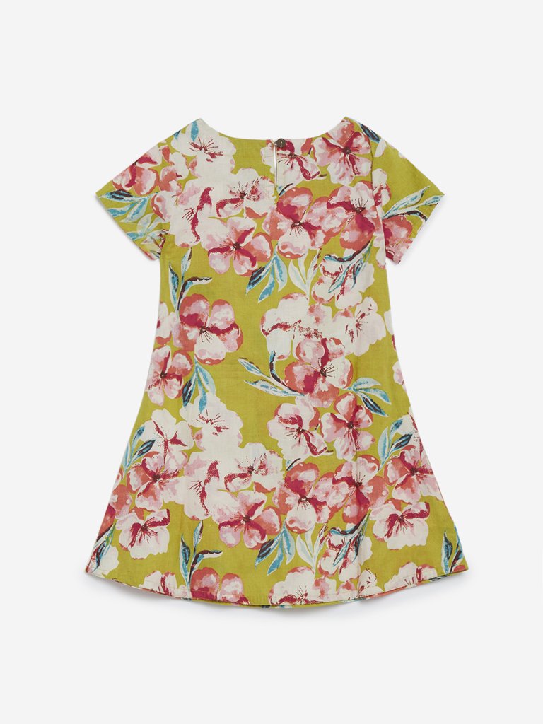 Utsa Kids Multicolour Floral Pattern Kurta