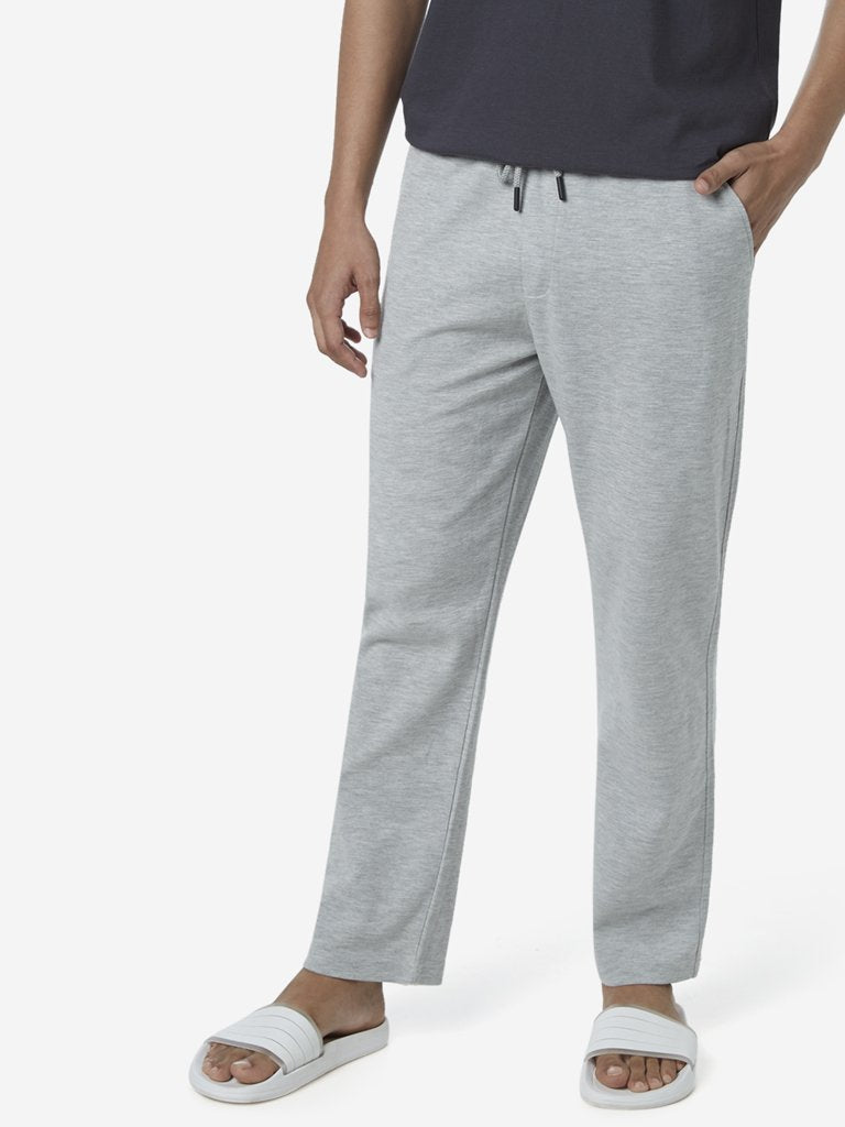 WES Lounge Light-Grey Relaxed Fit Trackpants
