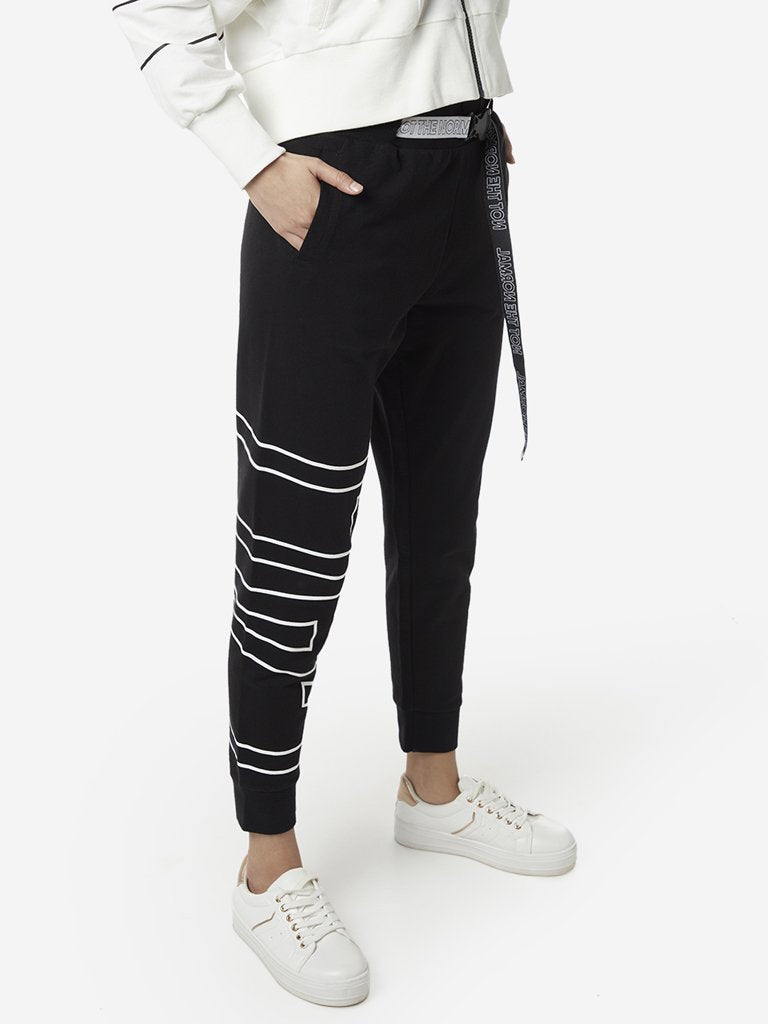 Studiofit Black Belted Design Joggers