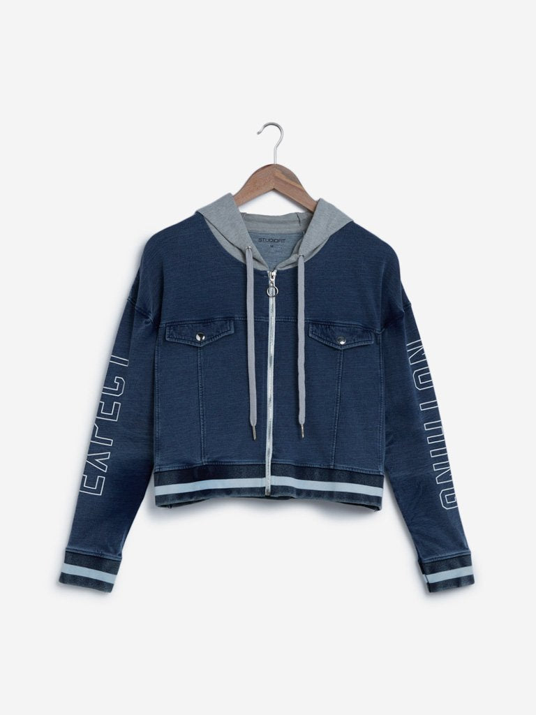 Studiofit Blue Denim Hooded Jacket