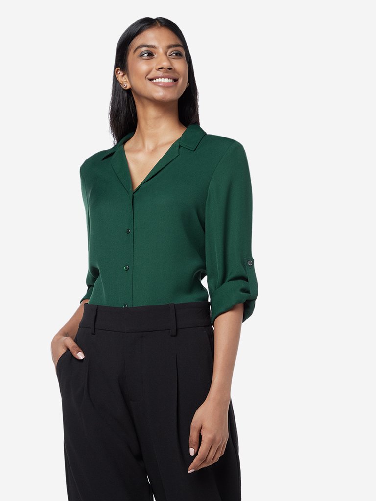 Wardrobe Dark Green Rianna Shirt