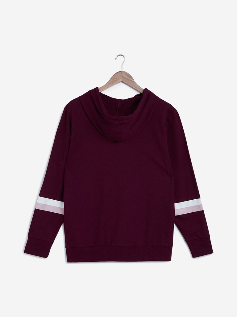 Sassy Soda Curves Wine Hooded Sweatshirt