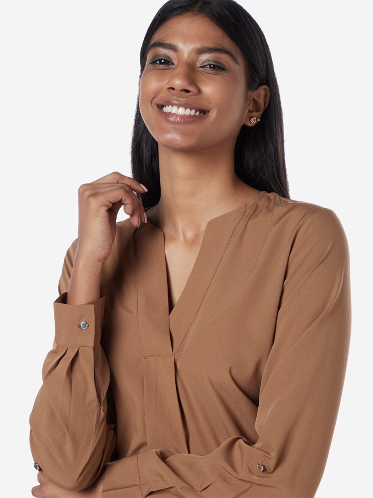 Wardrobe Dark Beige Bridget Blouse