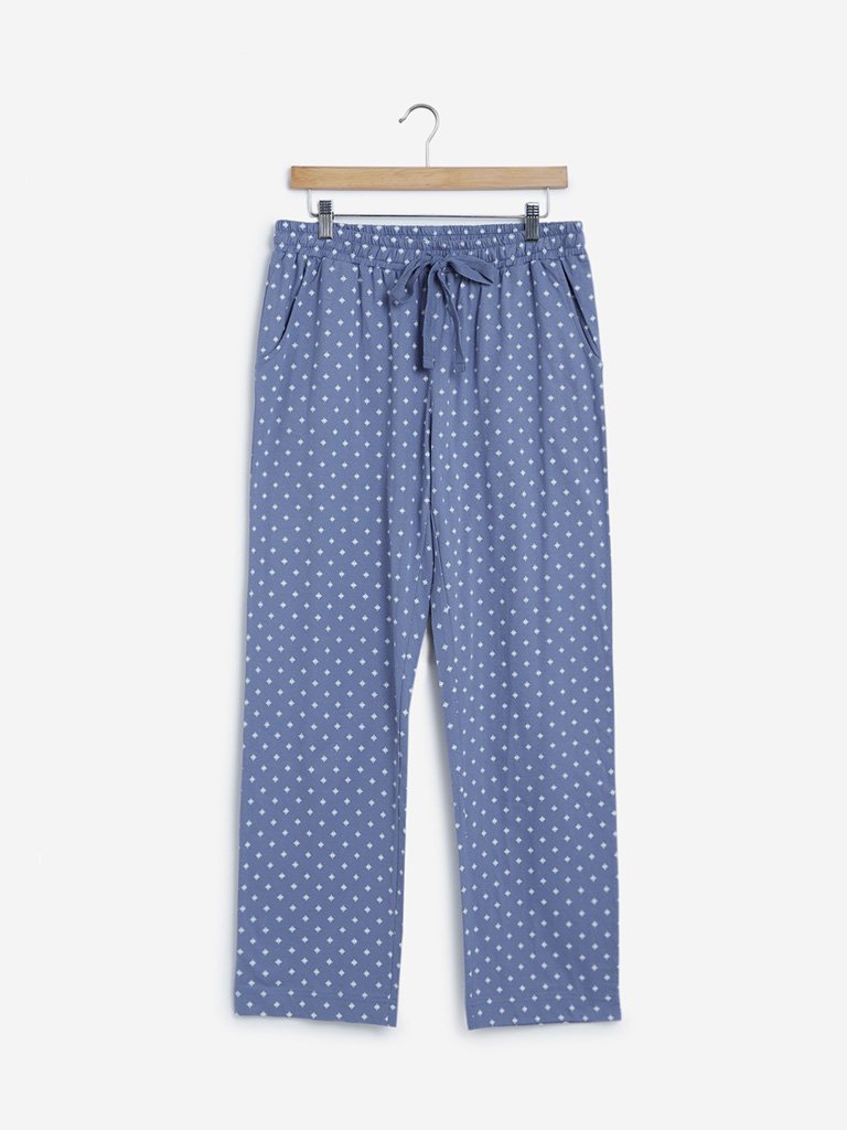 Wunderlove Light Blue Dainty Pattern Pyjamas