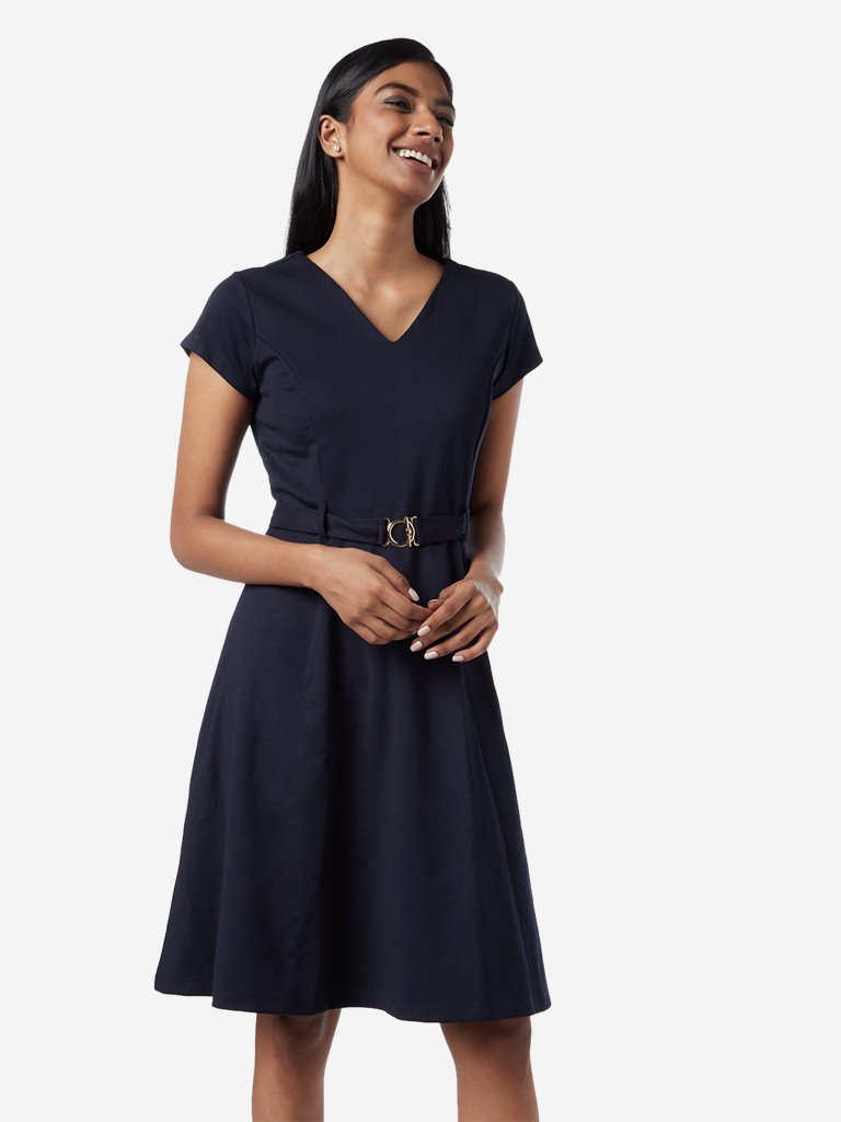 Wardrobe Navy Twila Dress