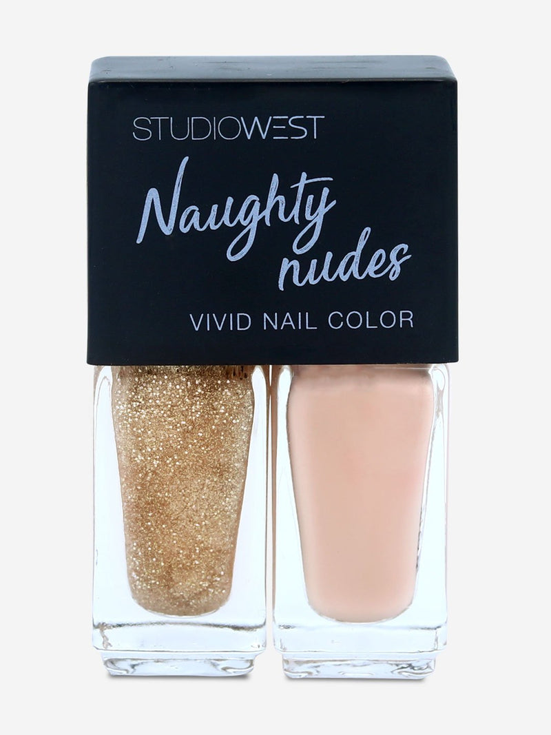 Studiowest Naughty Nudes Vivid Nail Colour - Pack of 2, Naughty Nudes 2, 9 ml