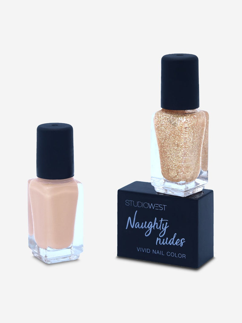 Studiowest Naughty Nudes Vivid Nail Colour - Pack of 2, Naughty Nudes 2, 9 ml