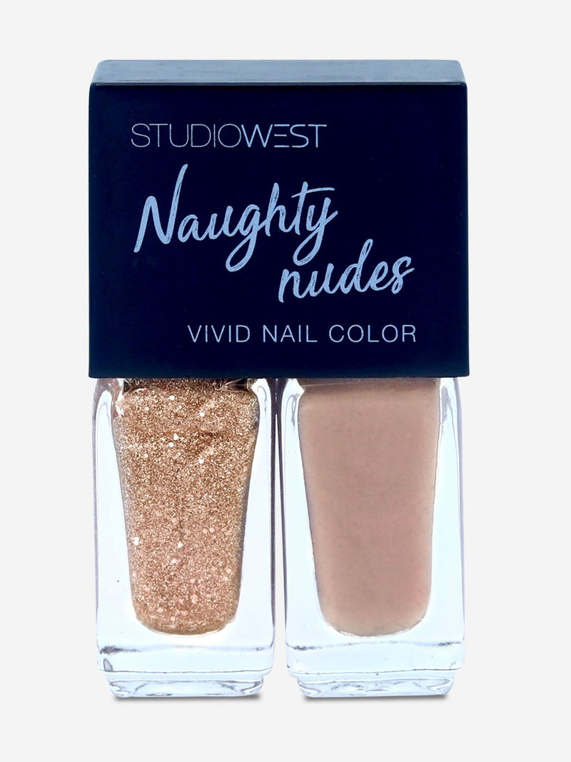 Studiowest Naughty Nudes Vivid Nail Colour - Pack of 2, Naughty Nudes 4, 9 ml