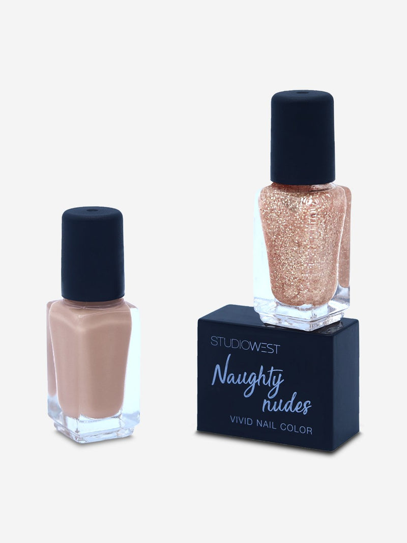 Studiowest Naughty Nudes Vivid Nail Colour - Pack of 2, Naughty Nudes 4, 9 ml