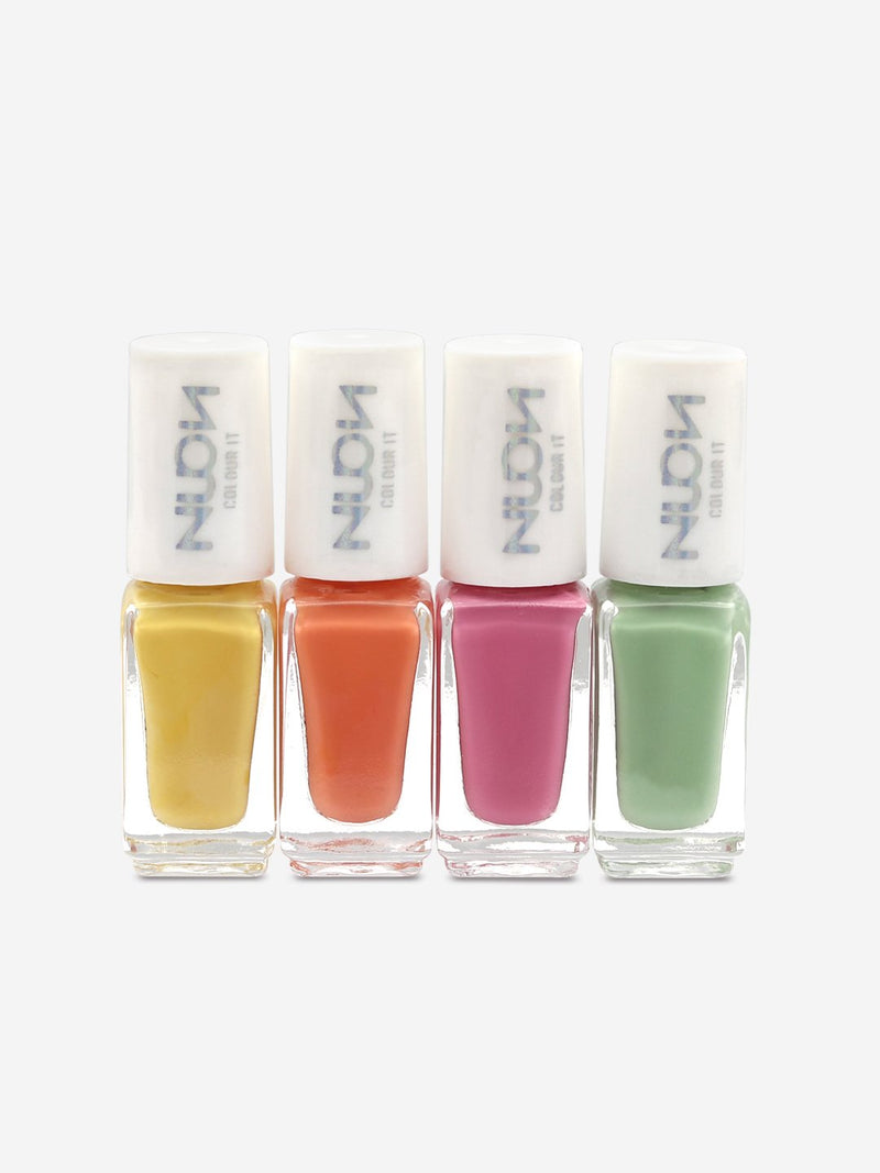Studiowest Nuon Nail Colour Pack of 4, Pretty Please, 4 nailpaints X 4.5 ml