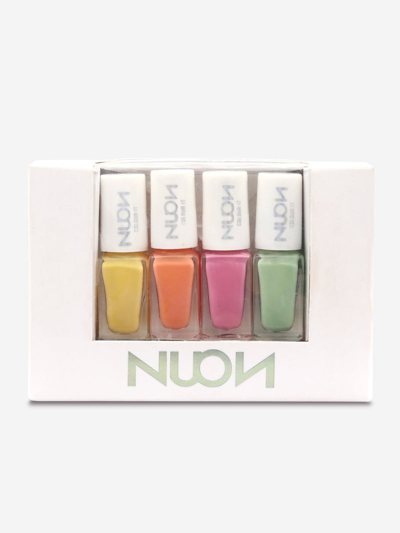 Studiowest Nuon Nail Colour Pack of 4, Pretty Please, 4 nailpaints X 4.5 ml