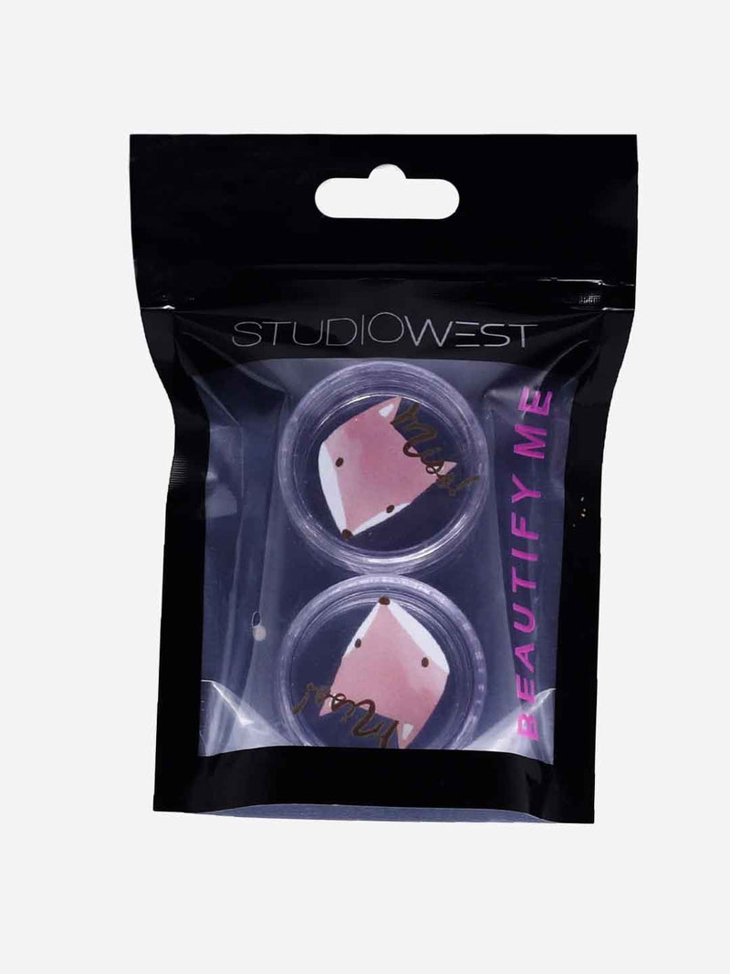 Studiowest Peach Makeup Containers