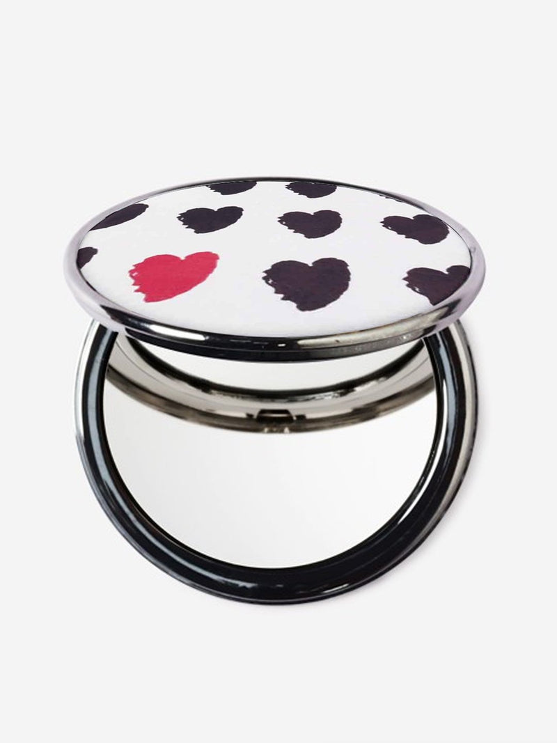 Studiowest Round Compact Mirror - Small Hearts