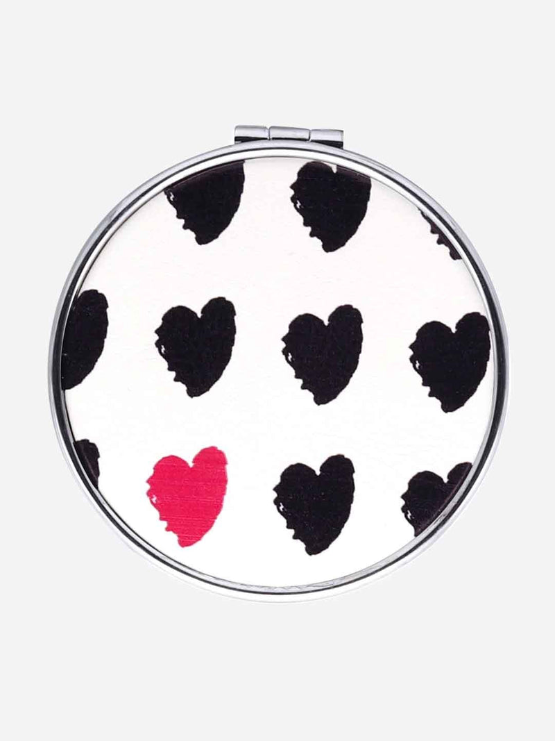 Studiowest Round Compact Mirror - Small Hearts