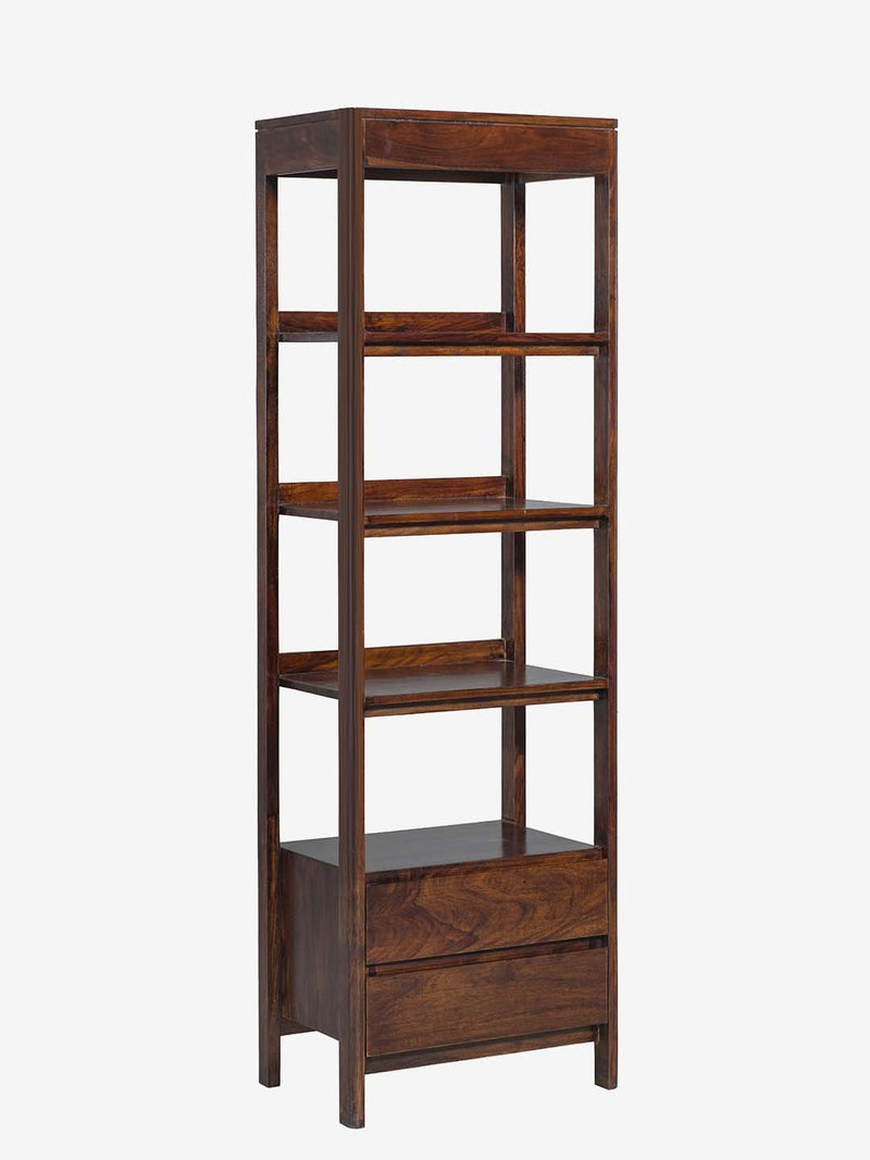 Westside Home Dark Brown Stone Bookshelf