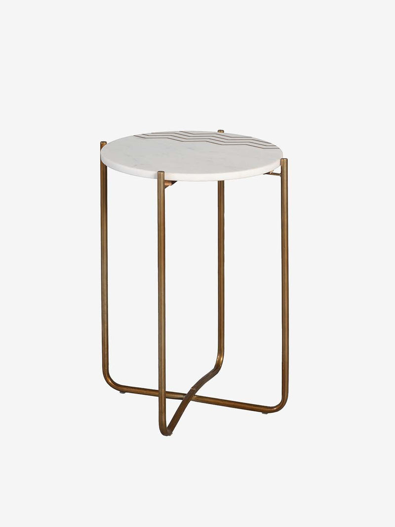 Westside Home Gold Oxford Side Table
