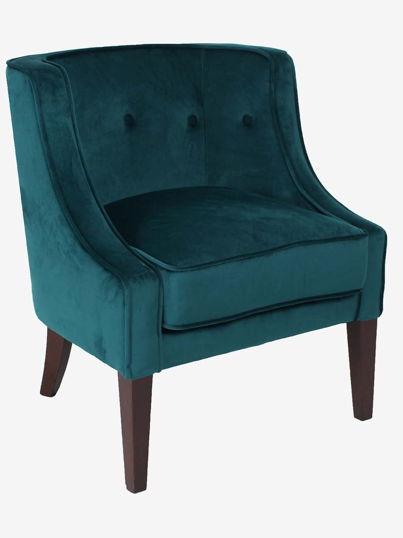 Westside Home Teal Oxford Bucket Armchair