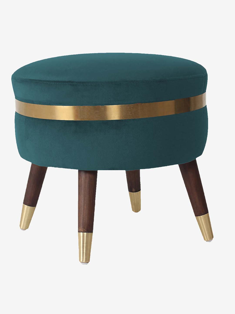 Westside Home Dark Teal Newport Pouf