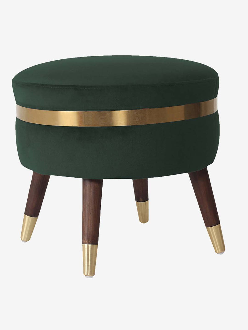 Westside Home Dark Green Newport Pouf
