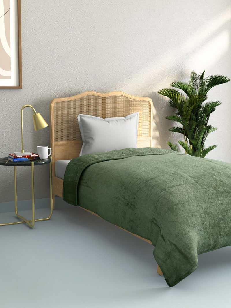 Westside Home Mint Green Single Quick-Dry Fleece Blanket